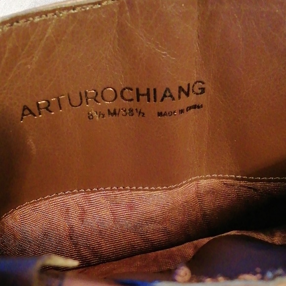 Arturo Chiang brown genuine leather boots size 8.5 - Picture 7 of 8